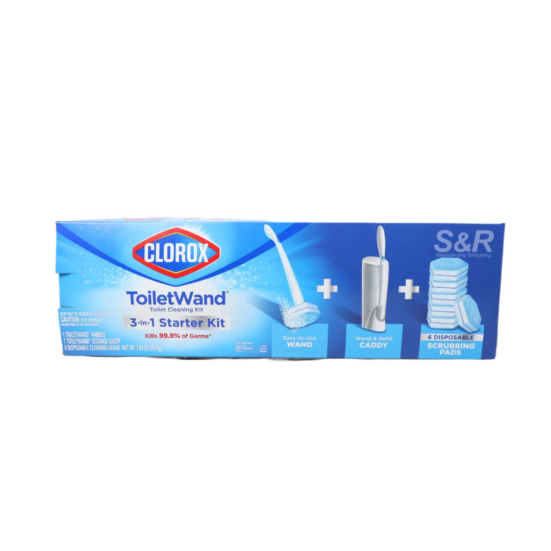 Clorox Toilet Wand Toilet Cleaning 3-in-1 Starter Kit